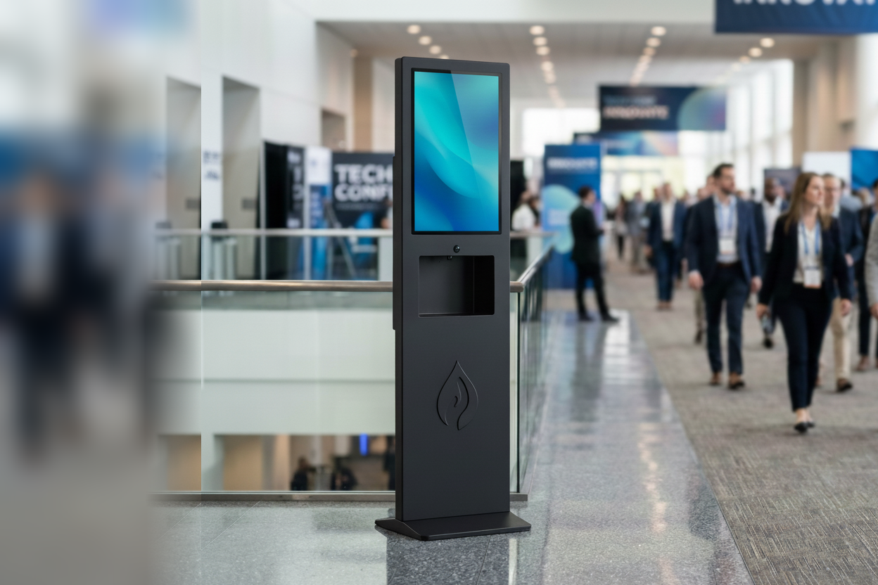 Avigage hygiene kiosk in a modern venue